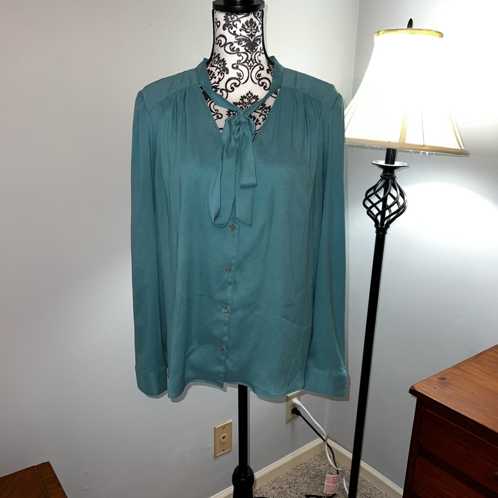 Ann Taylor turquoise blouse